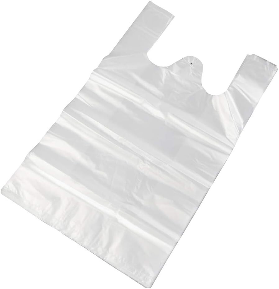 Bags 1/6 Large 21 x 6.5×11.5 .51 Mil T-Shirt Plastic Grocery Shopping Bags Clear