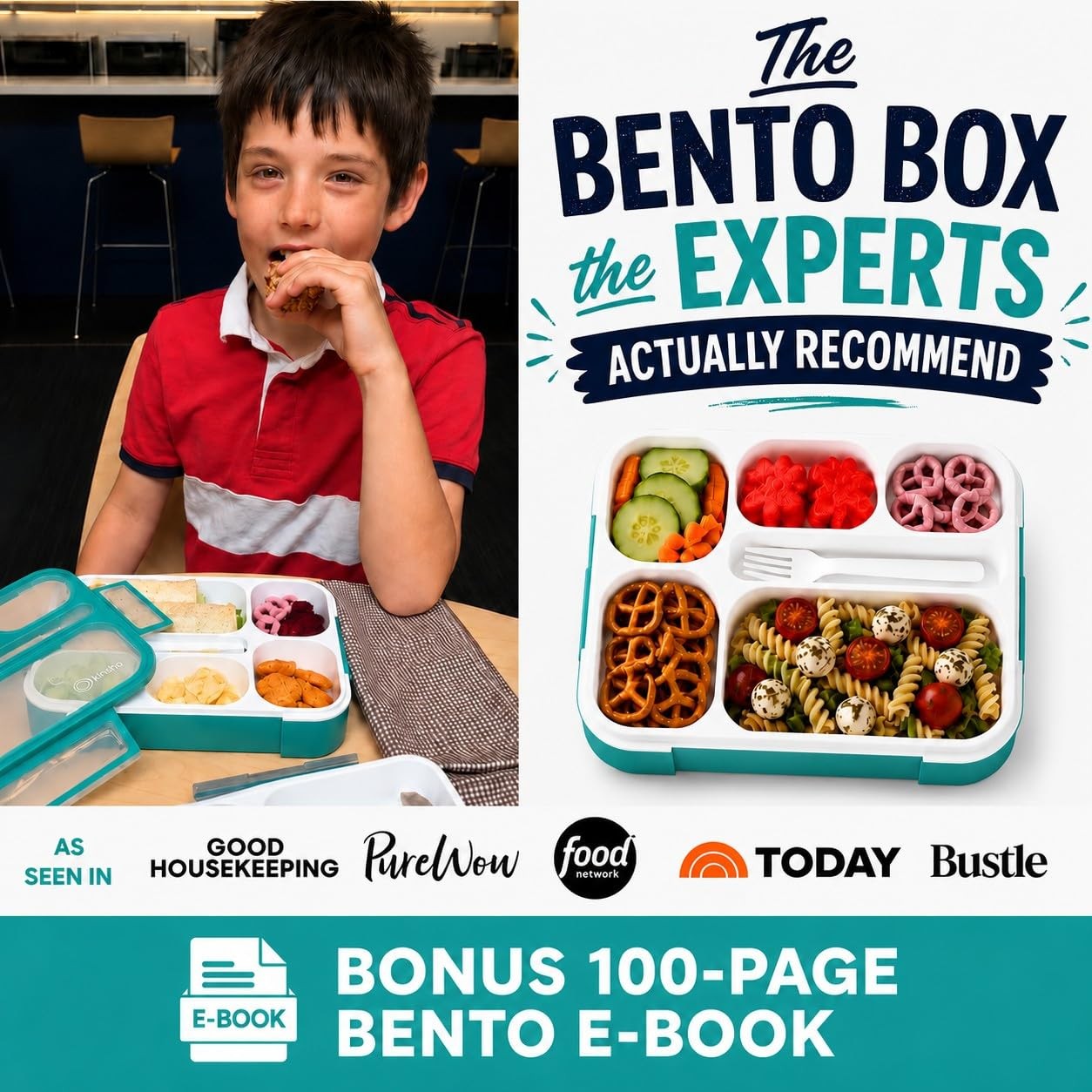 Kinsho Lunch For Kids Boys Girls – Bento Set Insulated Bag And Ice Pack 6