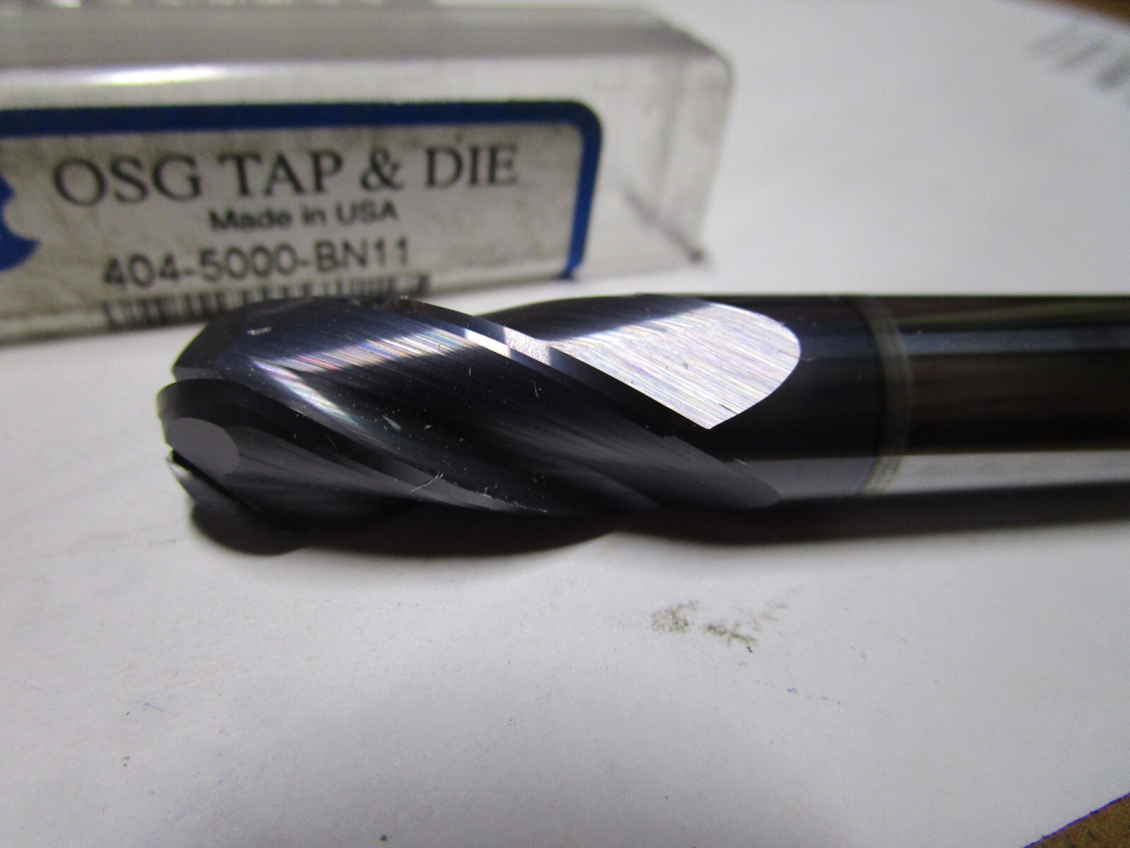 OSG End Mill, Carbide, TiAlN, 1/2, 4 FL, Ball End