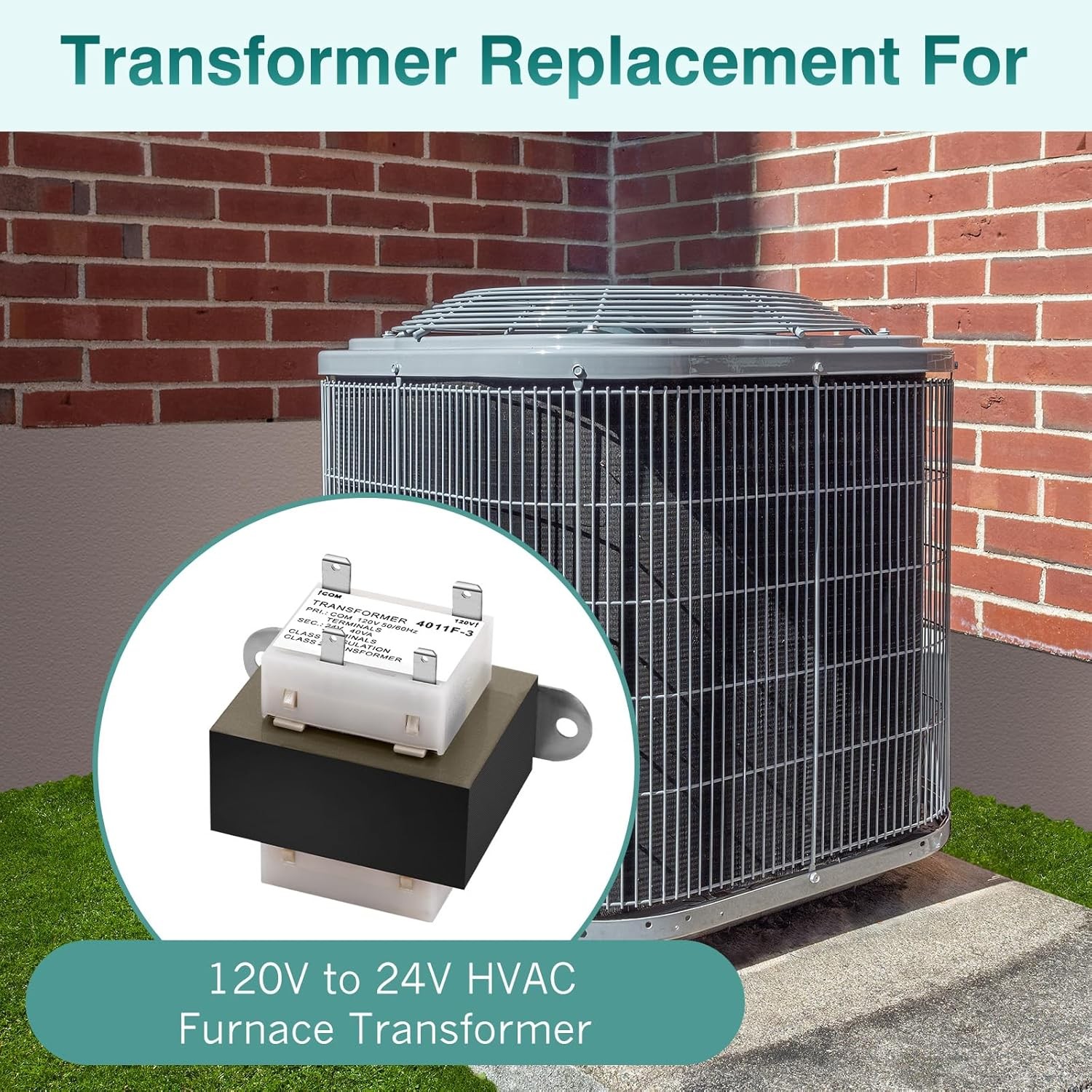 4011F 3 120V to 24V Transformer 40VA Furnace HVAC Equipment 24 Volt Transformer
