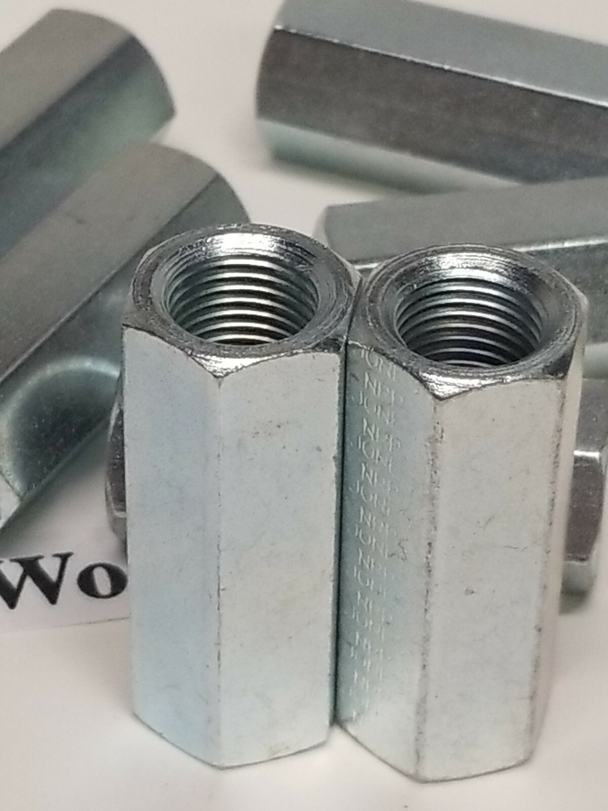 1/2-20 ×1-3/4″ Heavy Hex Coupling Nut 1-3/4″ long x 11/16″ (5 pack) Zinc.