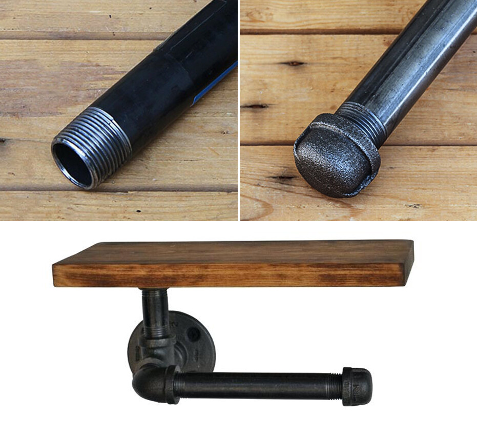 18″in-72″in Pre Cut Black Steel Long Nipple Pipe Fitting 1″in Male NPT (5 Pack)