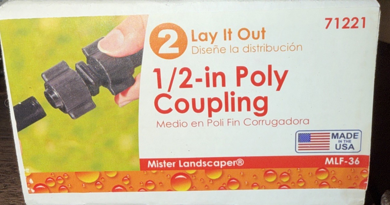 Mister Landscaper 1/2-in Poly Coupling 2 Pack MLF-36 71221