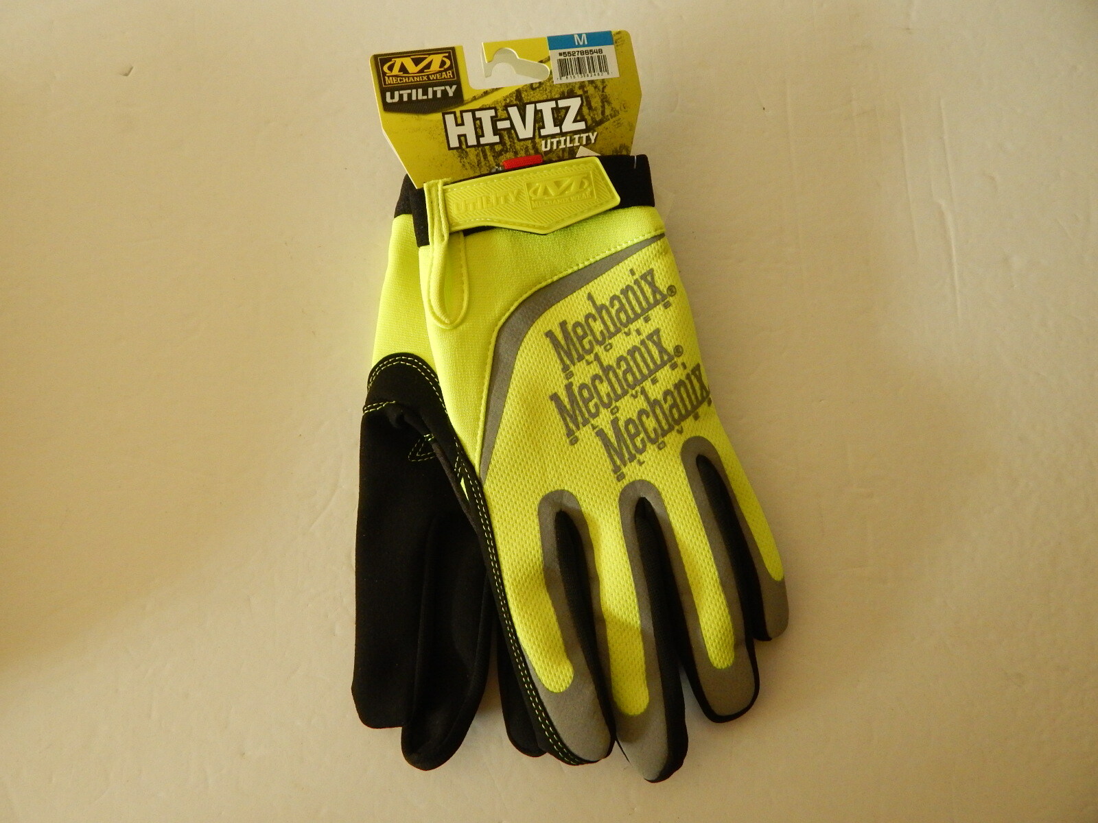 MechanixWear HI-VIZ Universal Utility Work Gloves 1 Pair Yellow/Black/Gray New