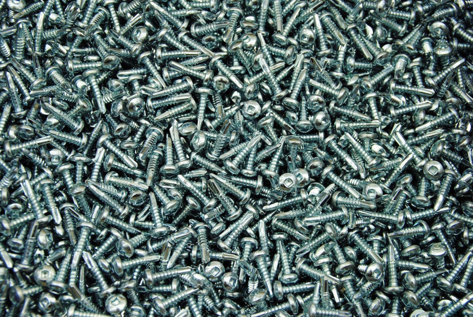 (1000) Square Drive Pan Head 10 x 3/4 Self-Drilling Screws Tek Zinc Plated #10