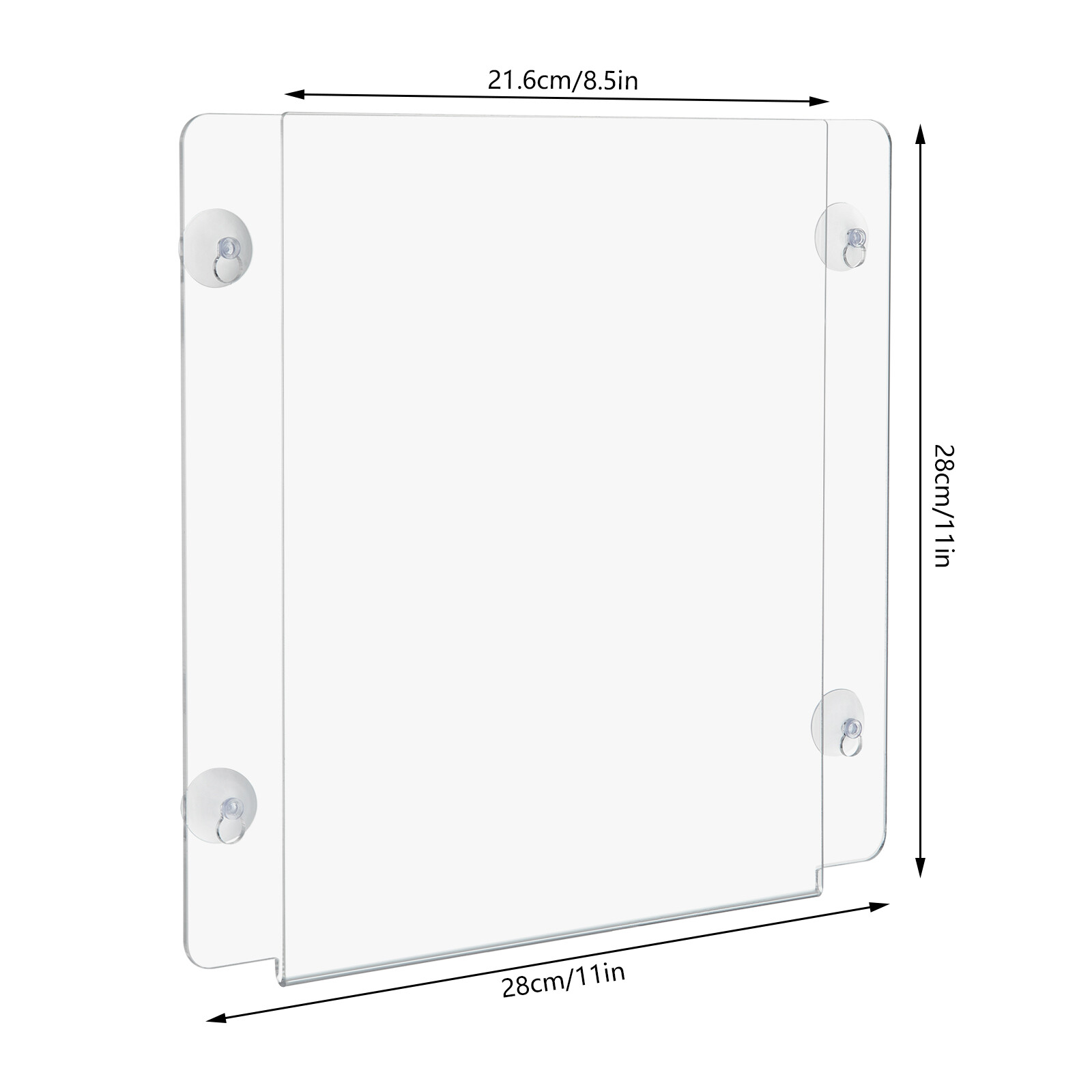 12 Pack Modern Acrylic Sign Holders – Sign Display / 8.5 x 11 inch Wall -Mounted