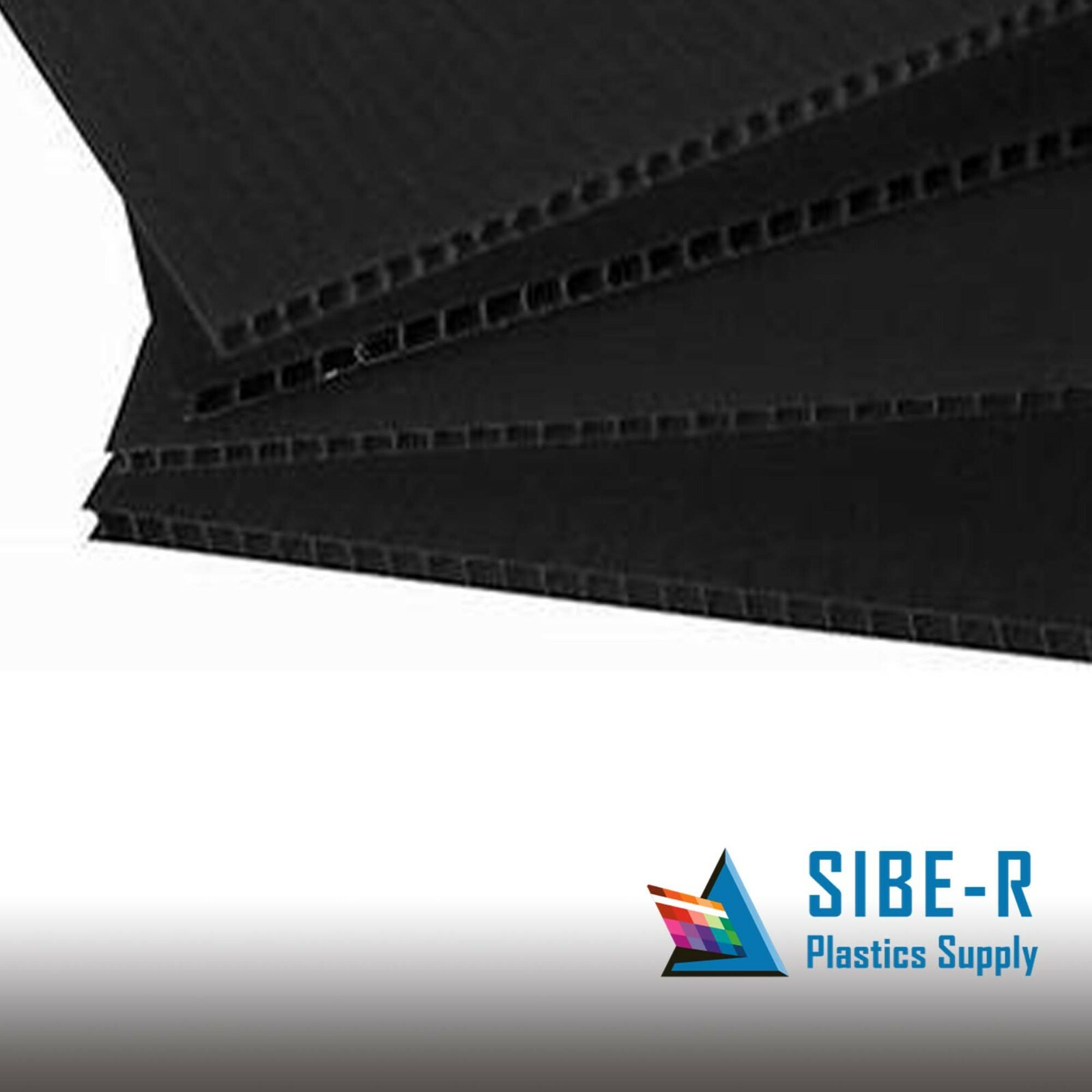 Corrugated Plastic Coroplast Sheets Sign Black 24″ x 48″ 4mm Horizontal(4 Pack)^