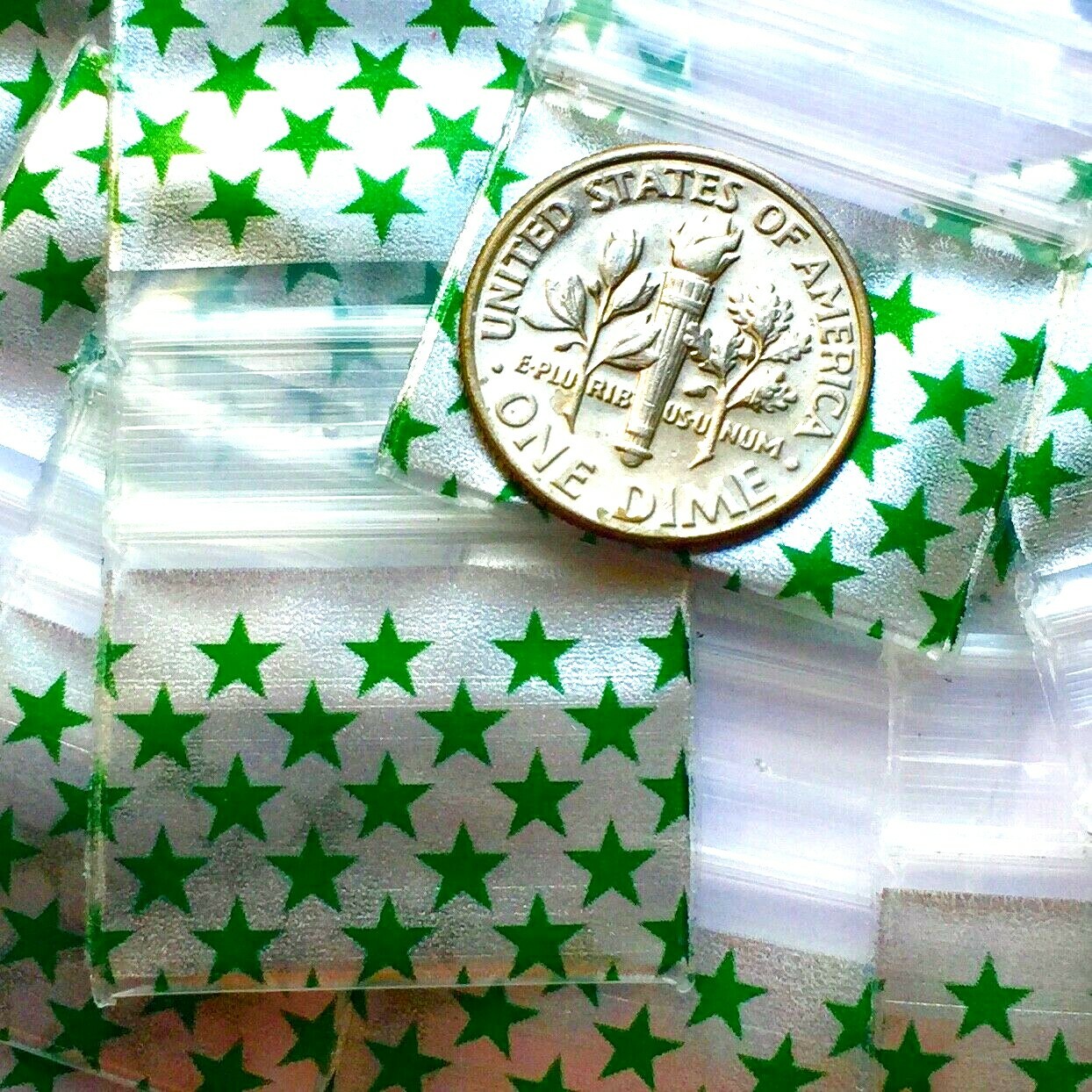 BaggiesSince1987 – 1034 Design Bags 100PCS el Chapo Silver/Gold MIX, READ DETAIL