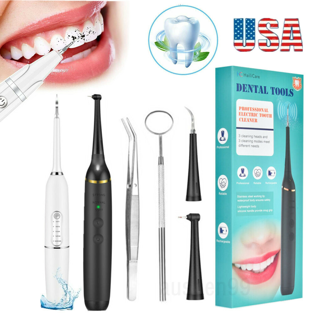 Electric Sonic Teeth Cleaner Dental Calculus Remover Scaler Tooth Cleaning Tools