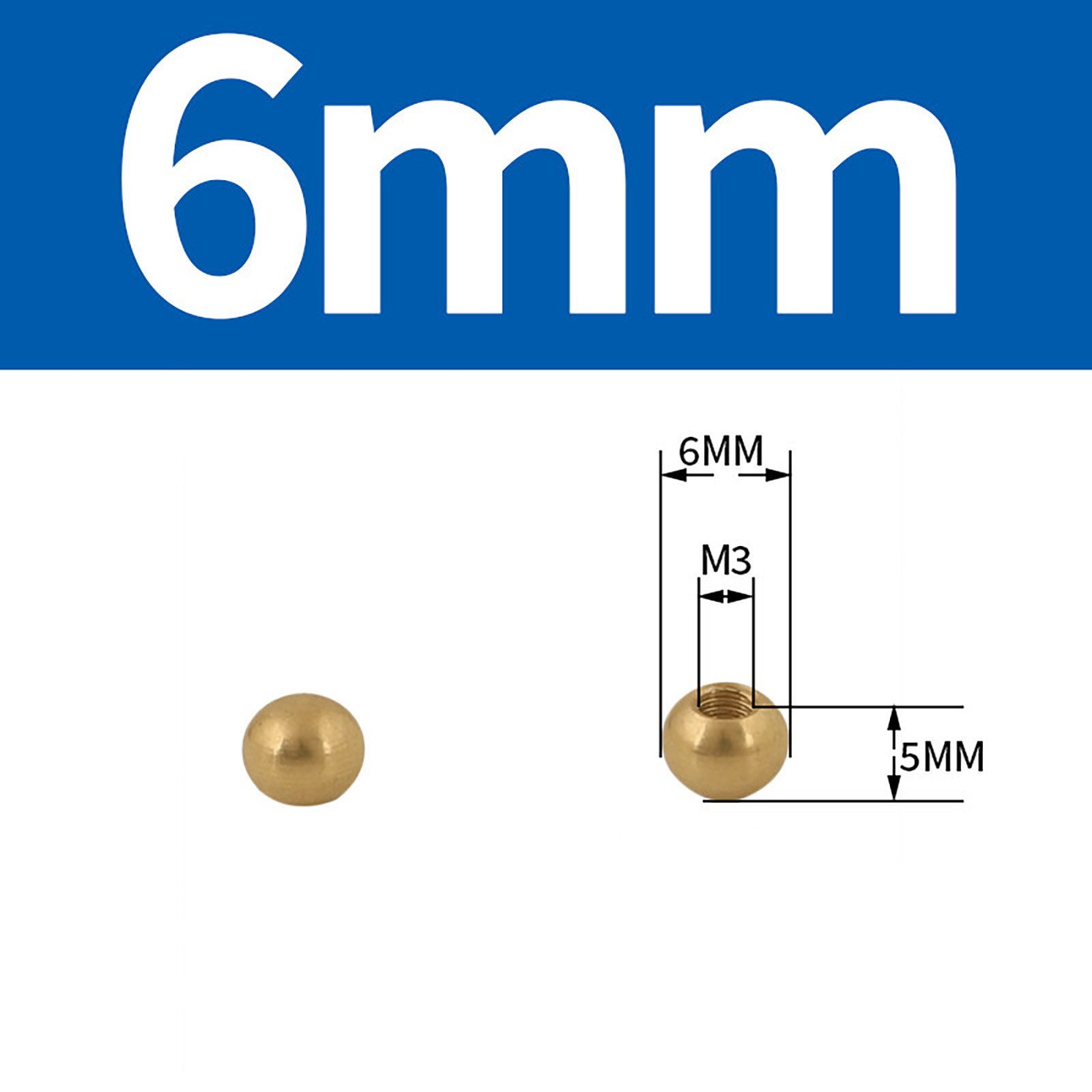 Solid Brass Ball Nut Threaded Sphere Finial Cap Decorative Nut M3 M4 M6 M10 M12