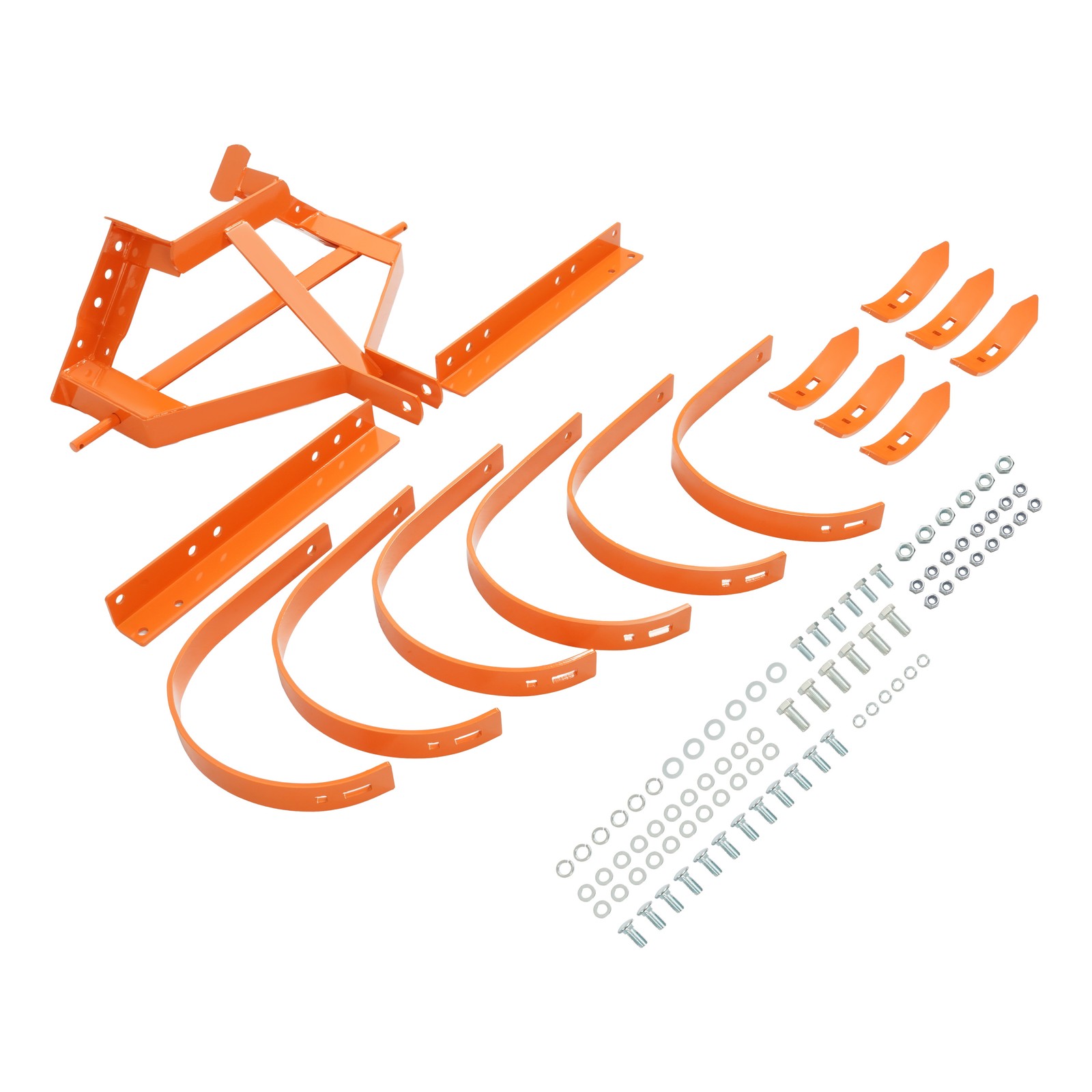 Cultivator with 6 Spring Steel Shanks 3 Point Quick Hitch Adujustable 18in-40in