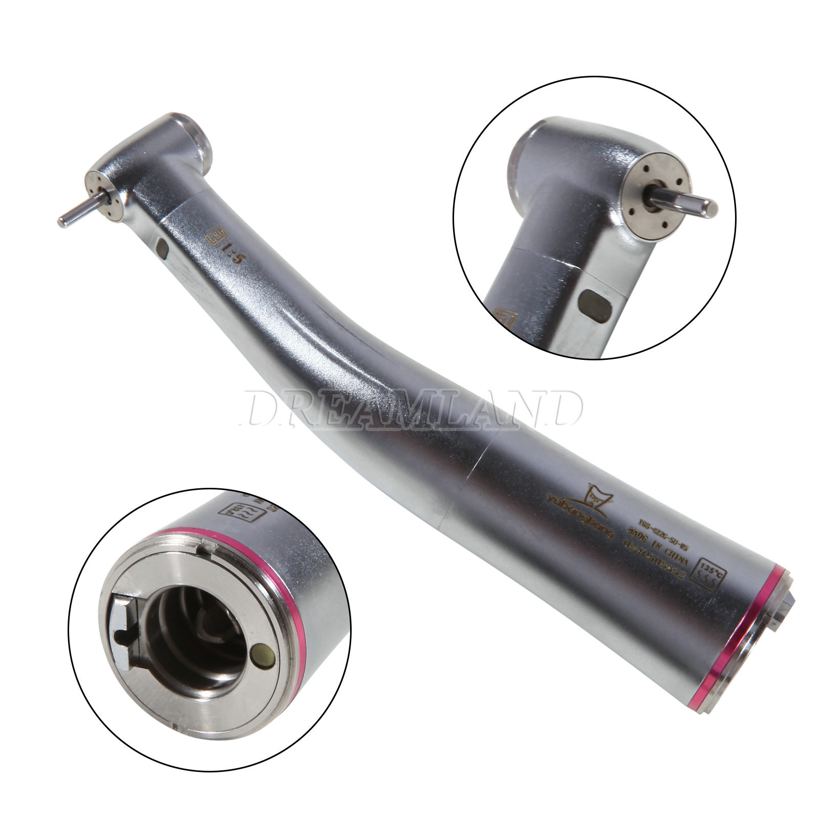 Dental 1:5 LED Fiber Optic Contra Angle Handpiece Electric Fit NSK Ti-MAX X95L