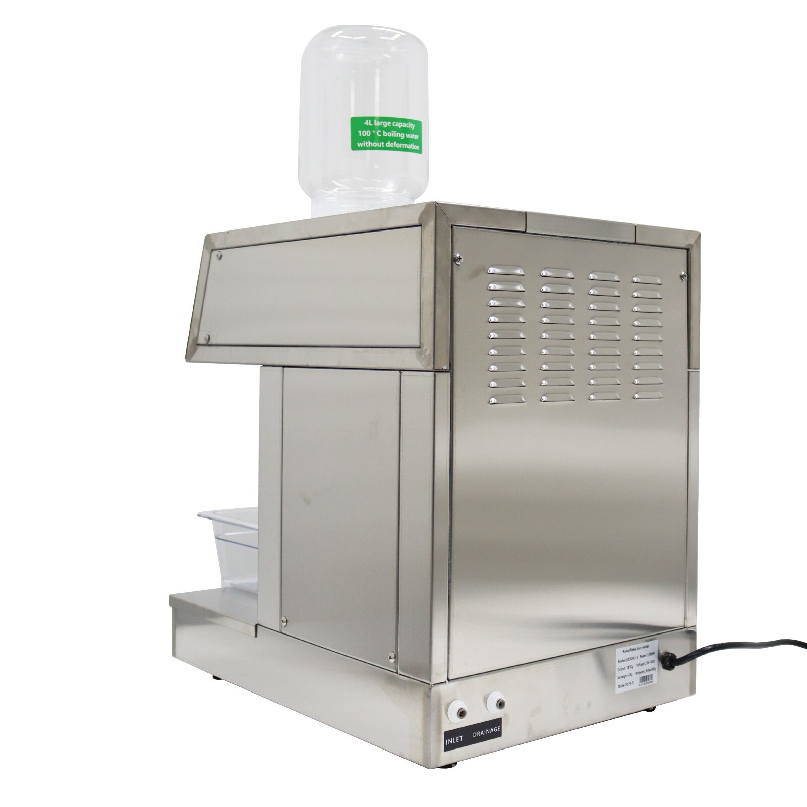 Commercial Snowflake Ice Machine Snow Ice Maker Shaver Machine 110V Stainless St