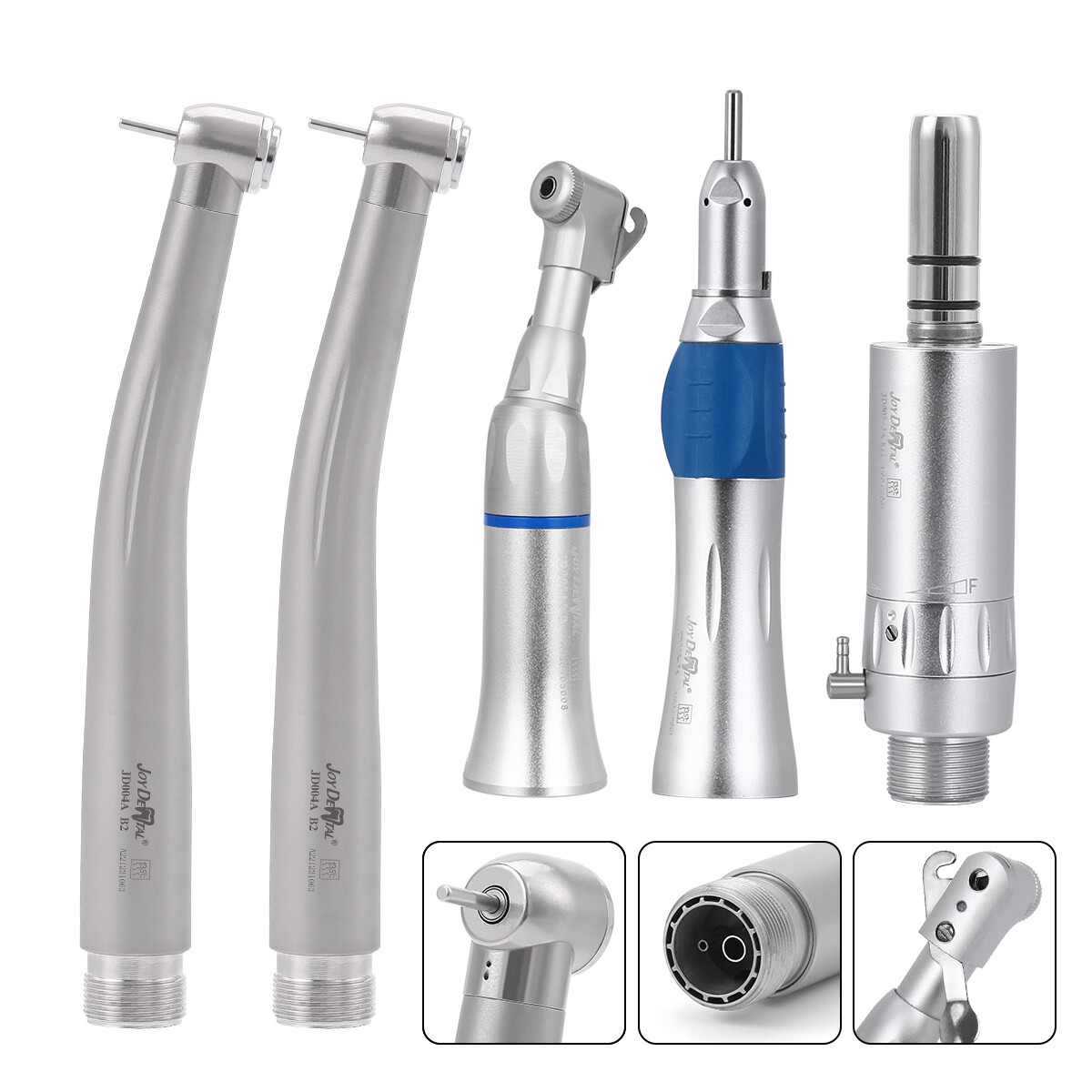 Joydental Dental Low High Speed Handpiece Kit/ Contra Angle+Straight+Air Motor