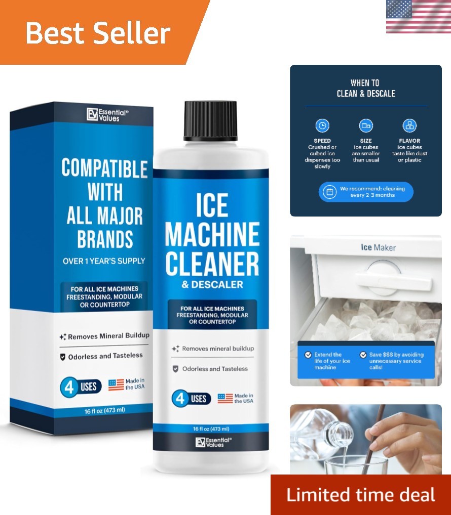 Pure and Powerful Ice Machine Cleaner – 16 Fl Oz, Fragrance-Free Descaler