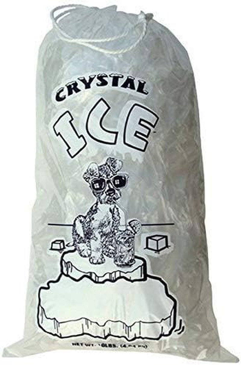 10 Lb Ice Bags with Drawstring 11 in X 19 in X 1.4 Mil Pack of 500 Heavy Duty Co