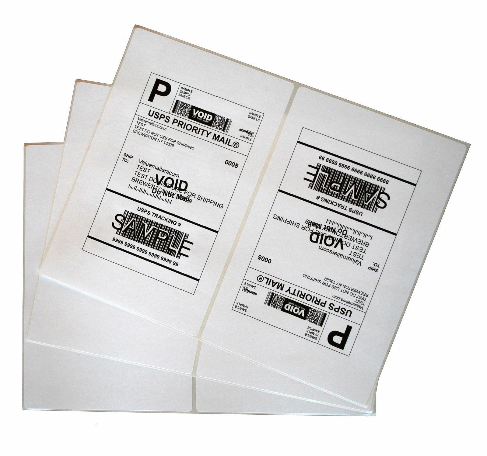 500 Half Sheet Shipping Labels Page 8.5×5.5 Self Adhesive Round 2 Per Sheet US