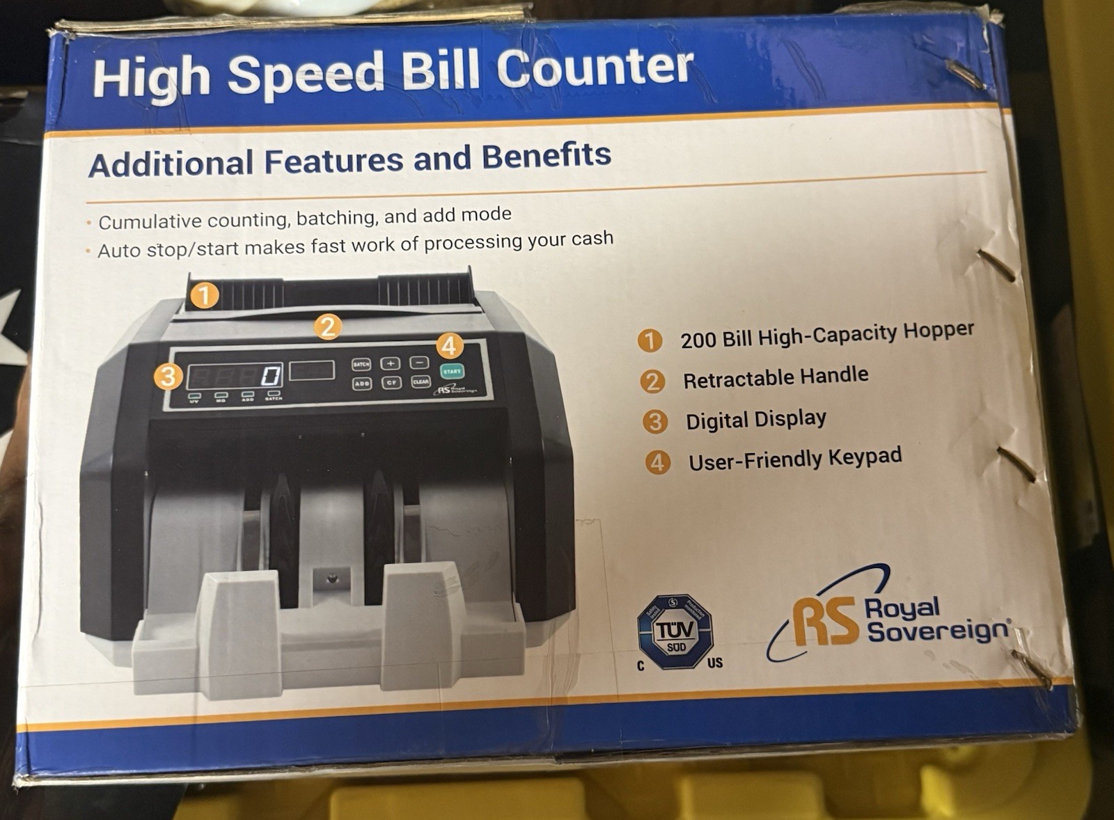 Royal Sovereign RBC-ES200 High-Speed Bill Counter