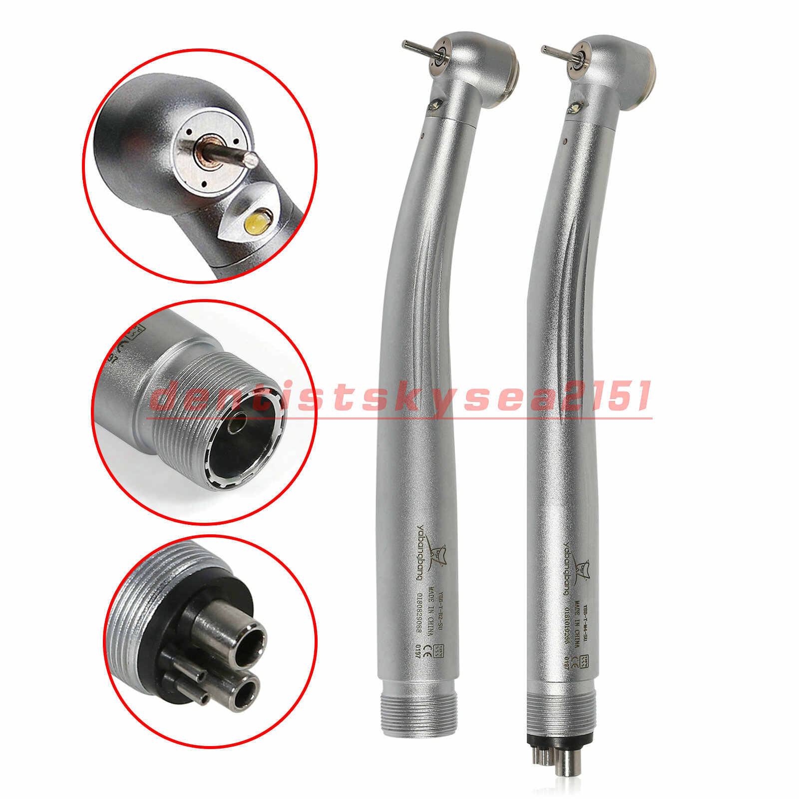 Yabang E-generator Dental LED Fiber Optic /High Speed Handpiece 2/4 hole FDA UPS