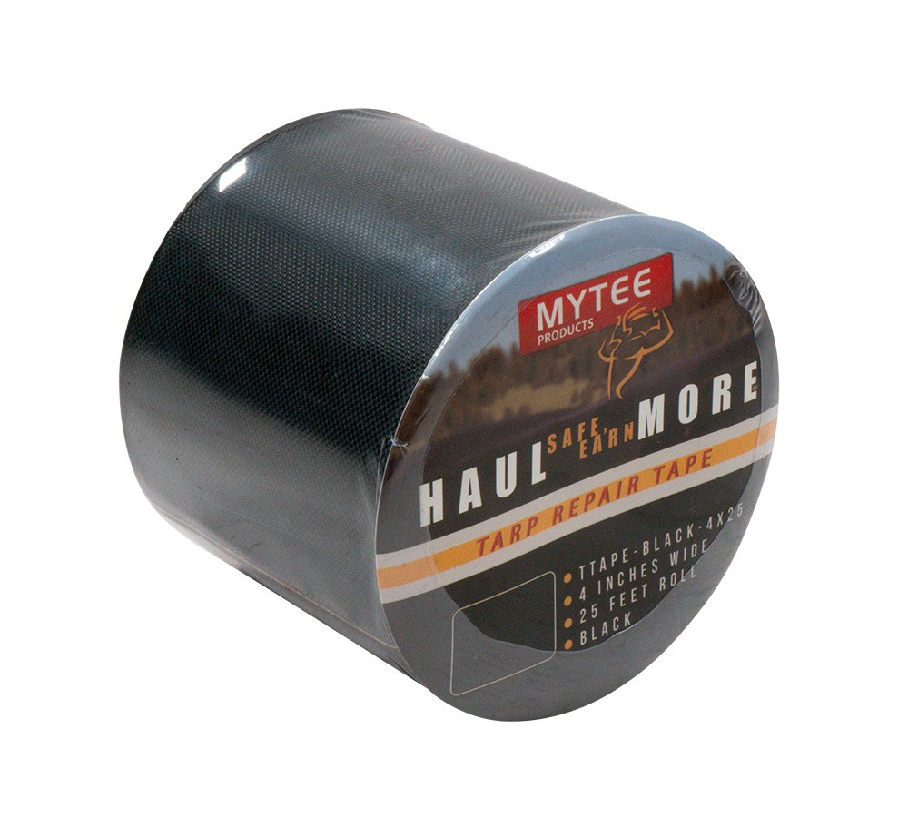 4 Inch x 25 FT 8.8 oz Waterproof Black Vinyl Tarp Repair Tape