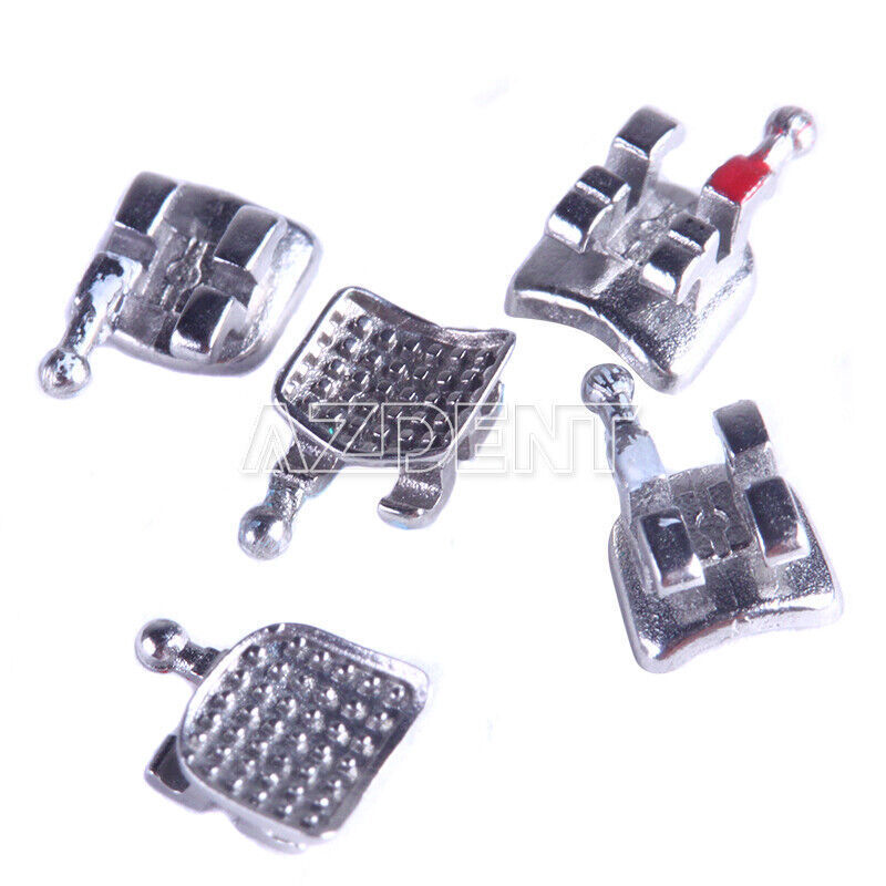 AZDENT Dental Orthodontic Metal Brackets Braces Mini Roth MBT 018 022 345 Hooks