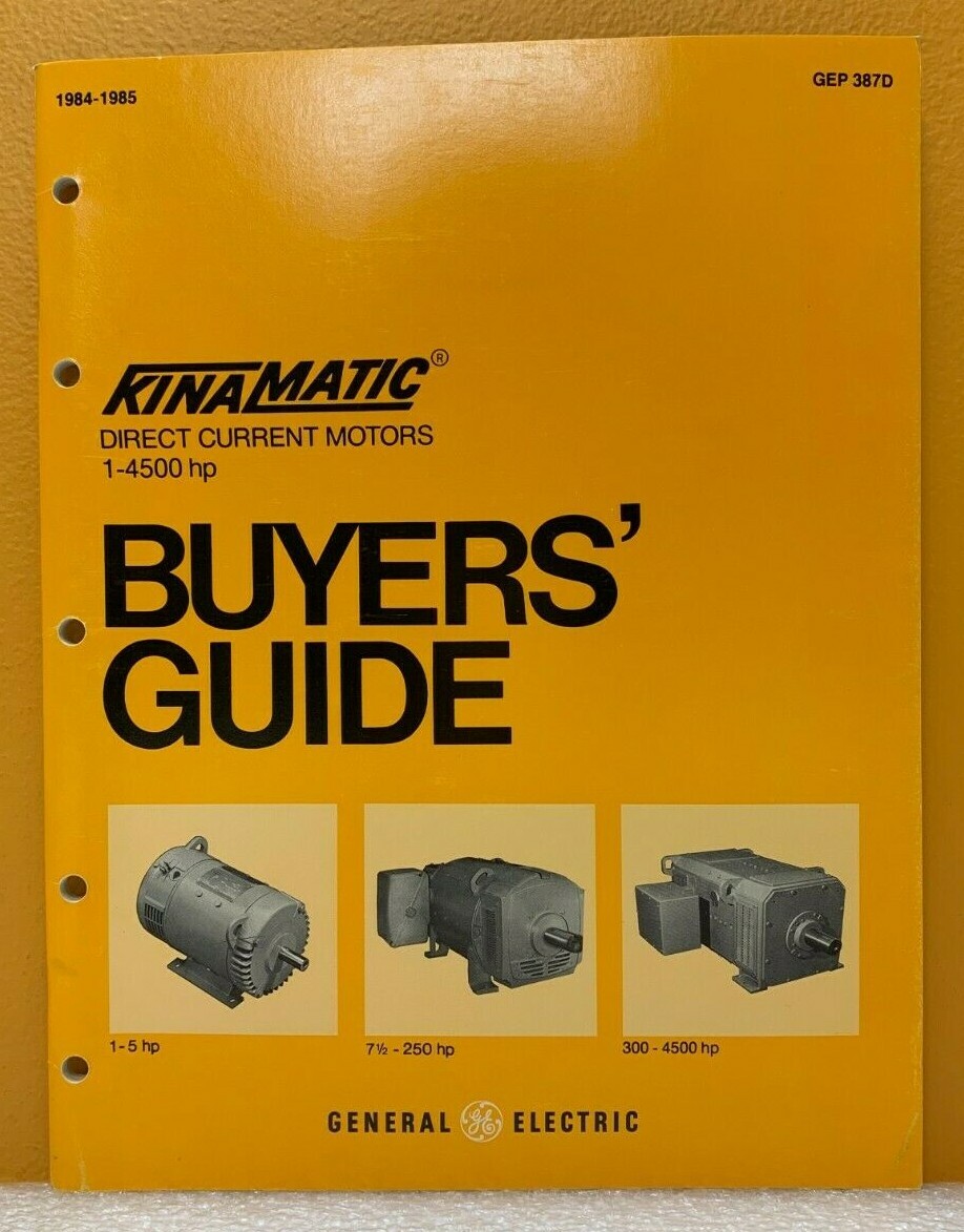 General Electric Kinamatic 1984-1985 Buyer Guide (Catalog).