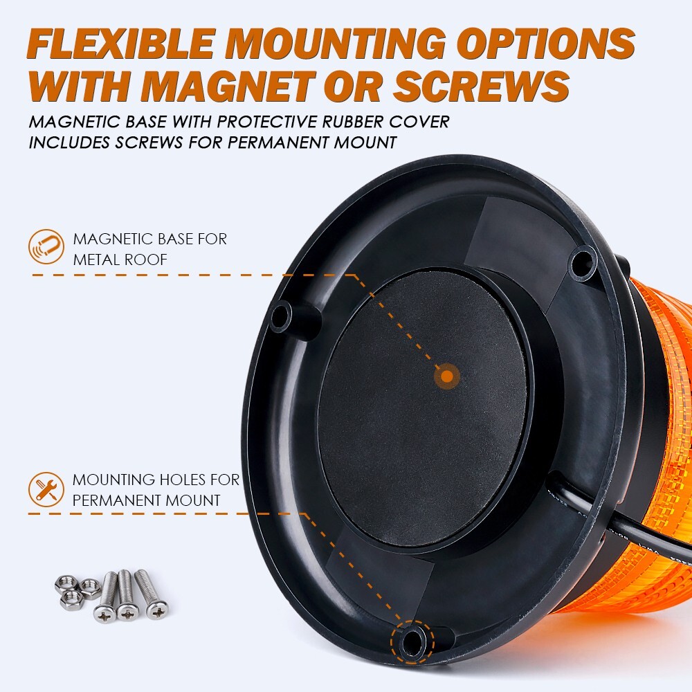 Xprite 40 LED Beacon Strobe light Flashing Emergency Light Amber roof top lamps