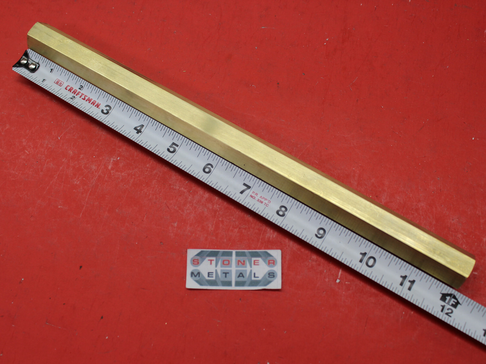 3/4″ C360 BRASS HEX BAR STOCK 12″ long .75″ Flat to Flat 1/2 Hard H02 Cut New