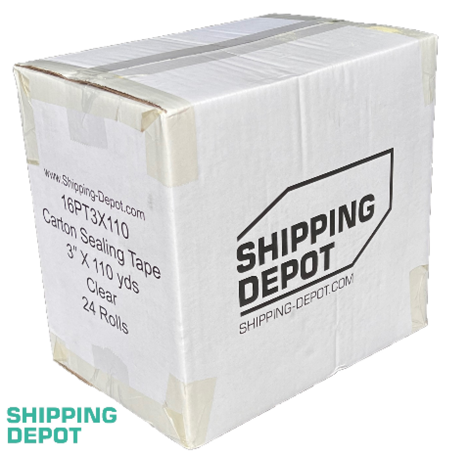 1 Roll of Shipping Depot Carton Box Sealing Clear Packing Tape 3″ x 110 Yds