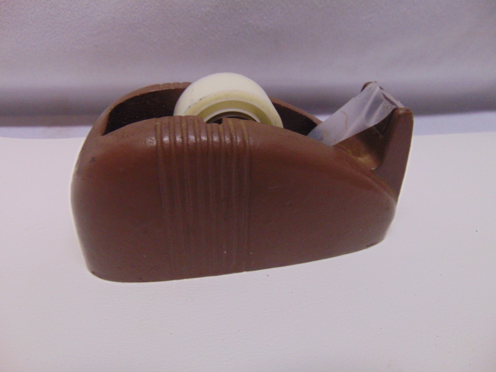 vintage Original solid metal brown manual take dispenser weighs 3 pounds 5″ x 2″