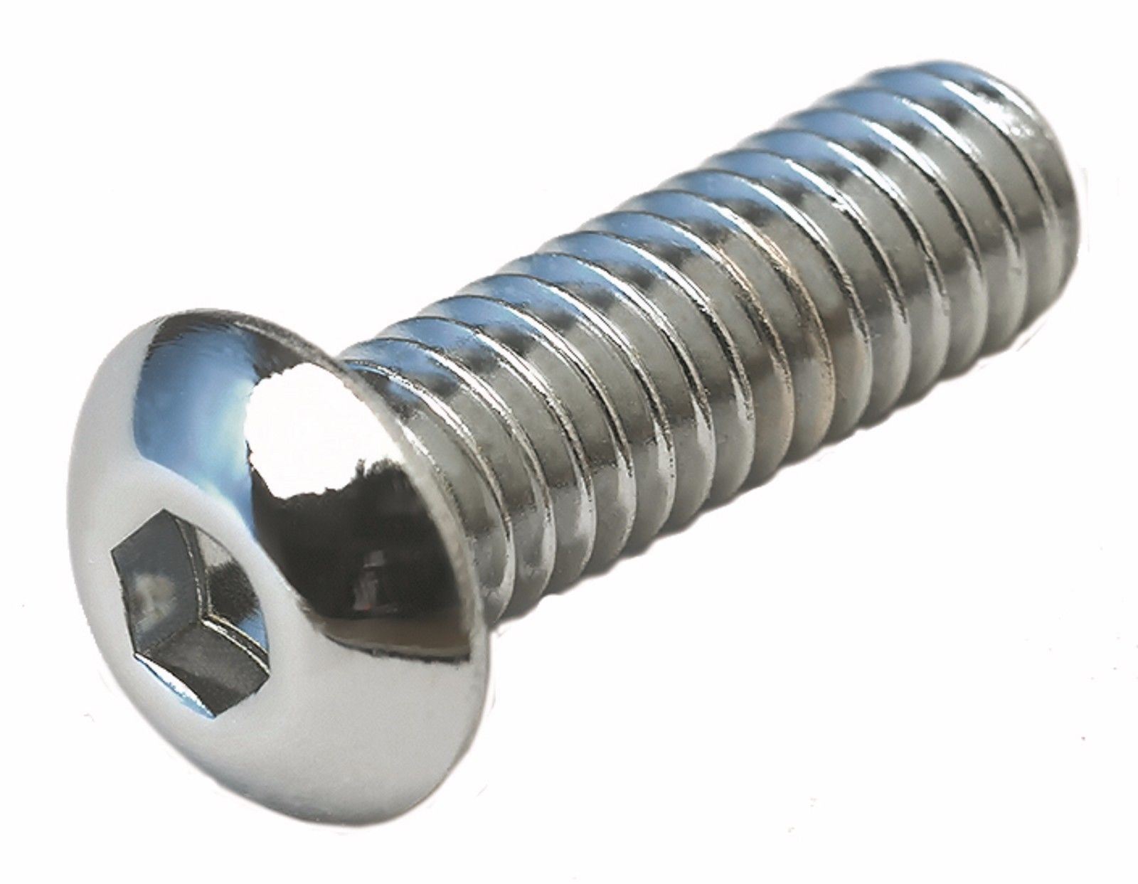 7/16-14 x 1-1/4″ Chrome Button Head Bolts | Made in the USA | Qty 2