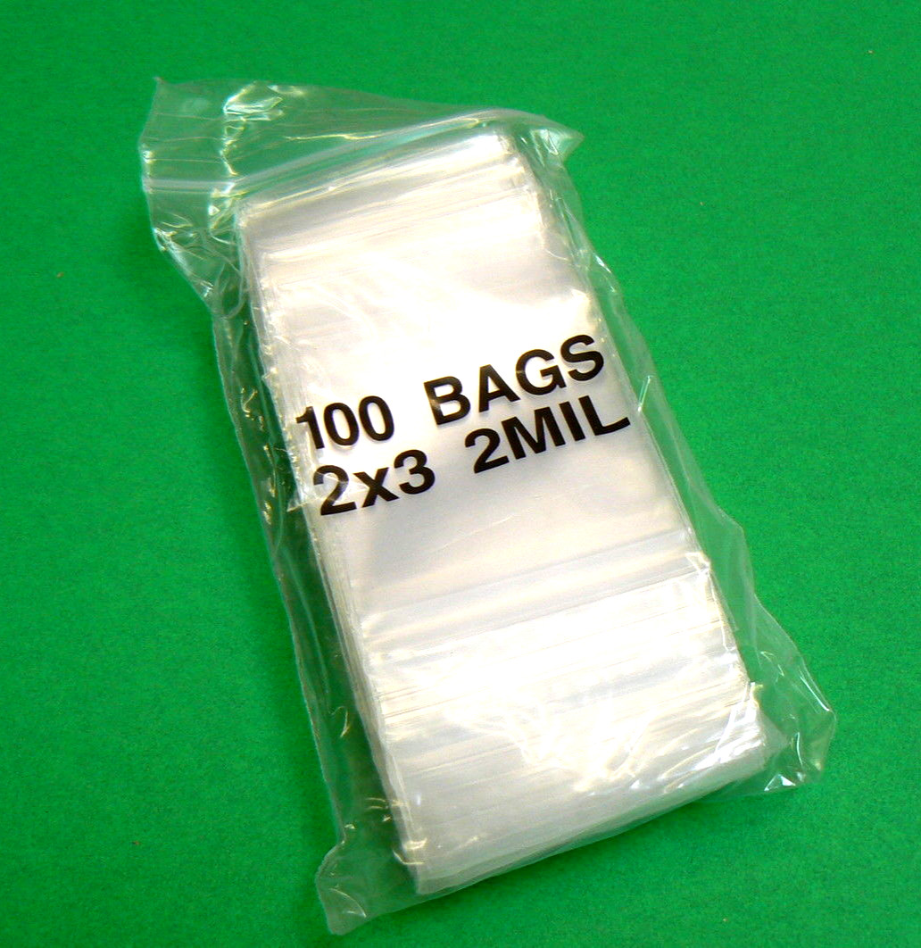 6000 Bags 2×3 Clear 2mil Bulk Reclosable Squeeze Top Lock Baggies 2″ x 3″ 6,000