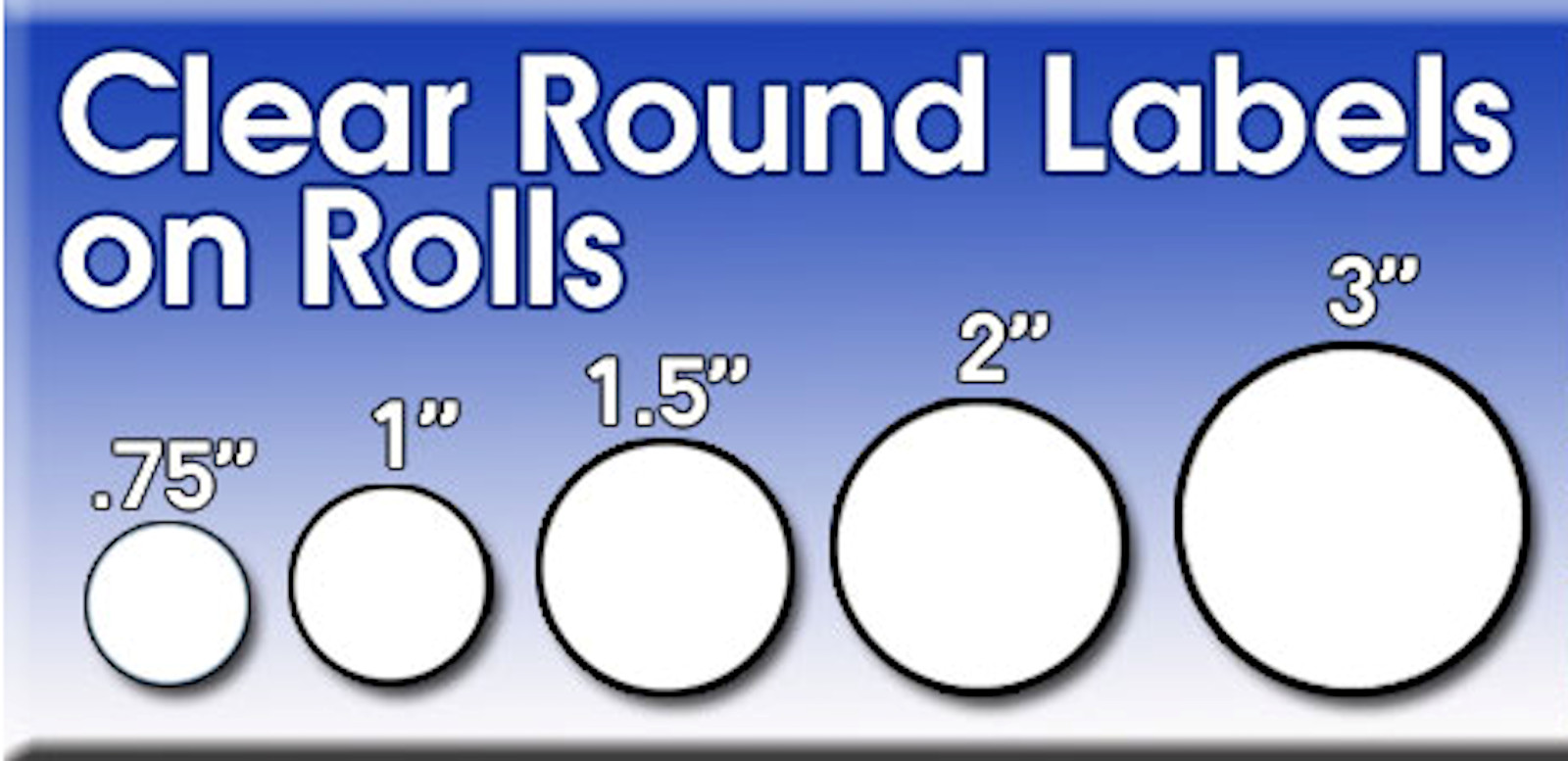 CLEAR 1/2″ Round Tab Mailing Envelopes Seal Gift Boxes Labels | 1000 Labels 1 RL