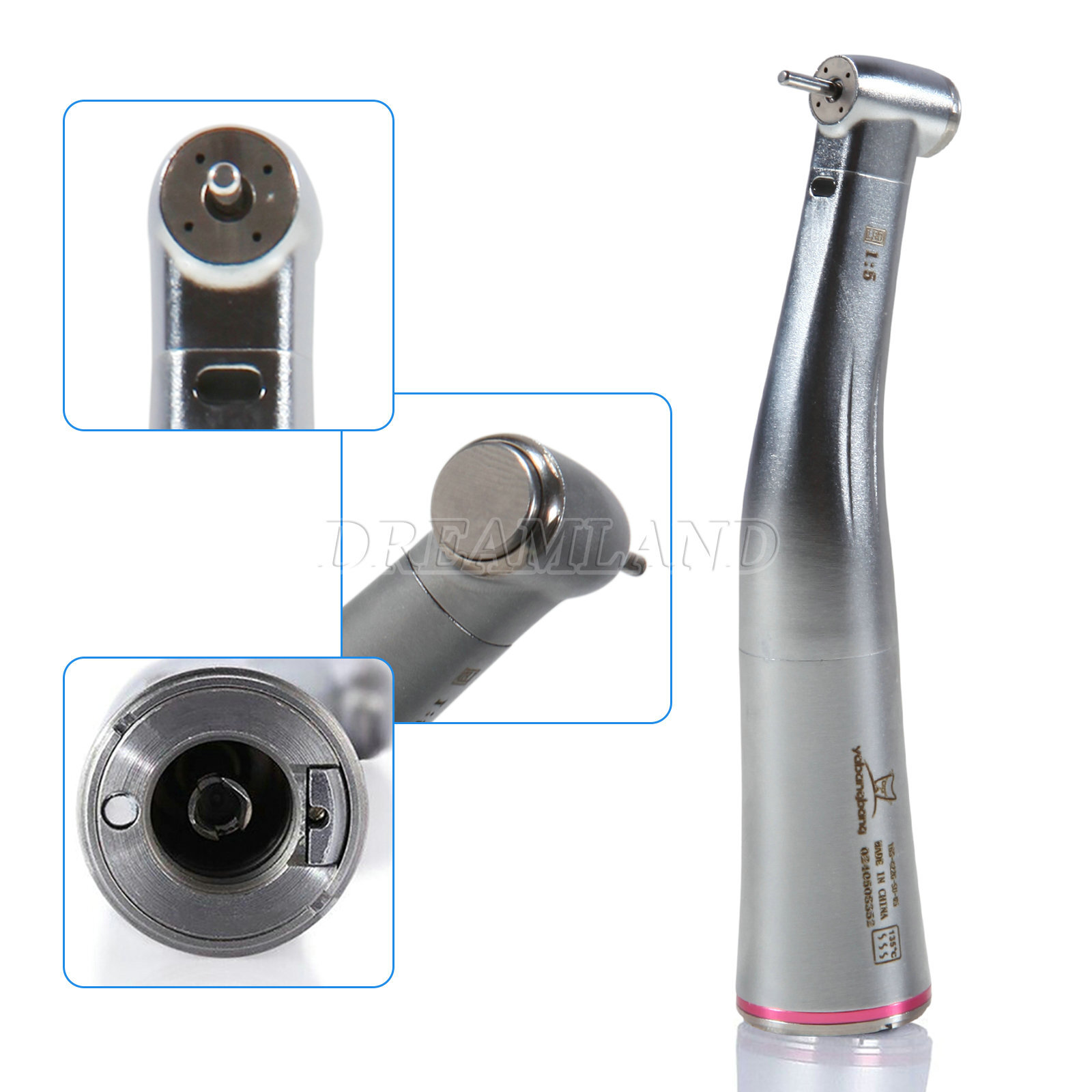 Dental 1:5 LED Fiber Optic Contra Angle Handpiece Electric Fit NSK Ti-MAX X95L