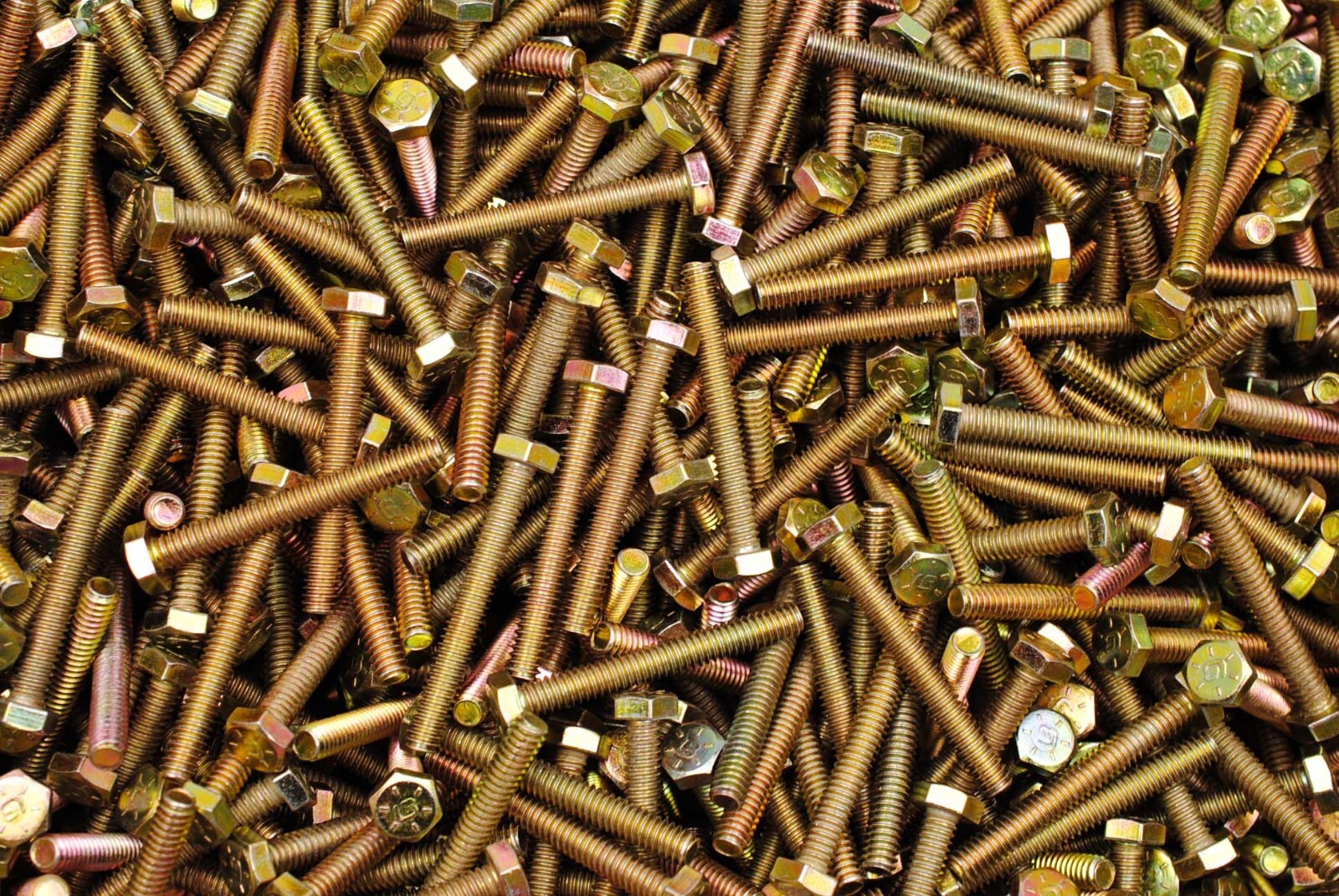 (200) Full Thread Grade 8 Hex Head Tap Bolts 1/4-20 x 2 Coarse Yellow Zinc