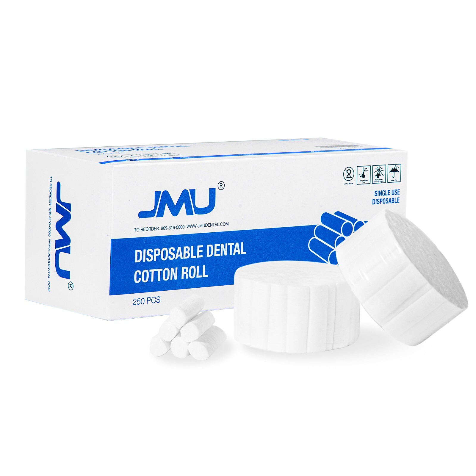 250PCS/box Disposable Dental Cotton Rolls 1.5″ Nosebleed Plugs Absorbent Mouth