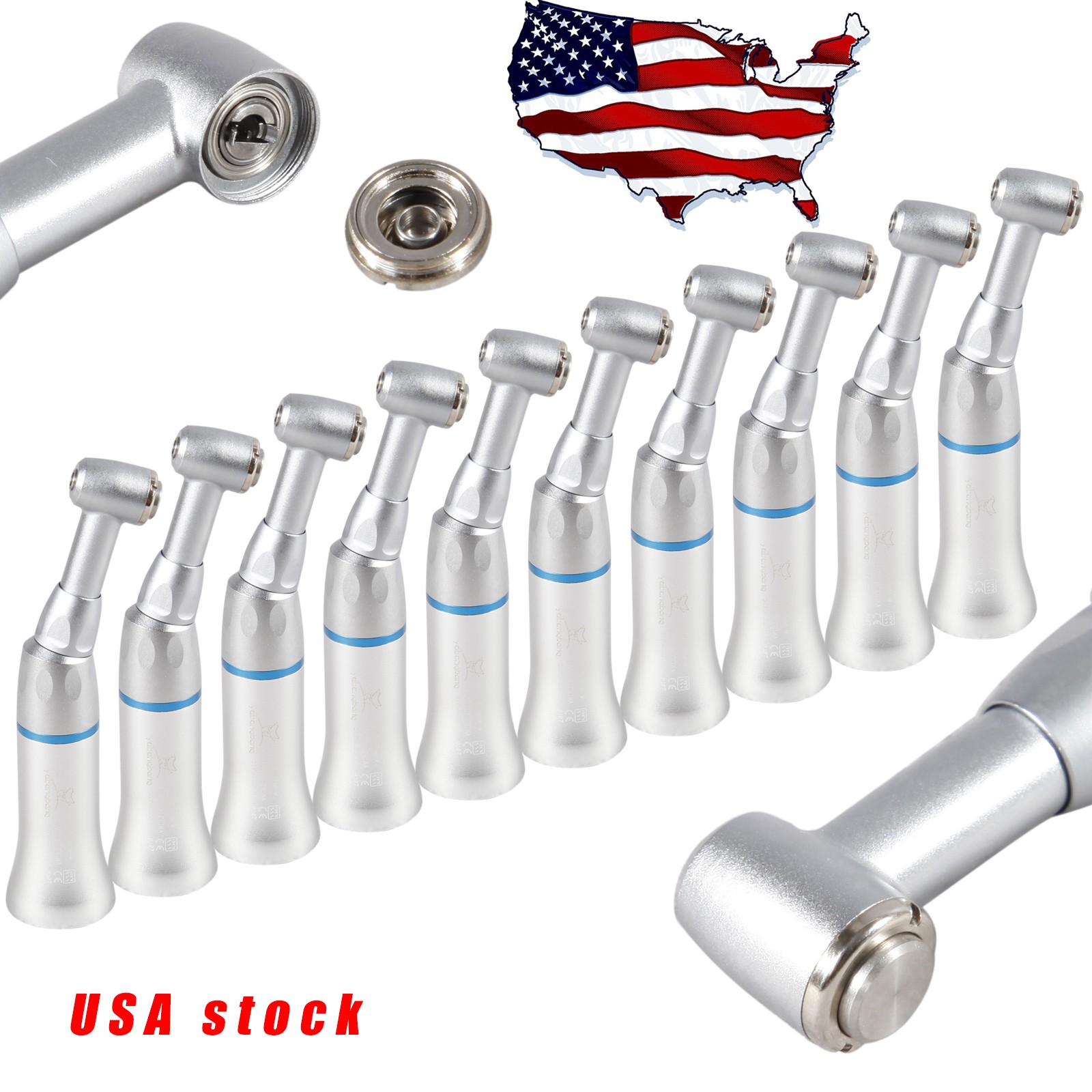 10 Yabangbang Dental Slow Low Speed Contra Angle Handpiece Push Button Etype NSK