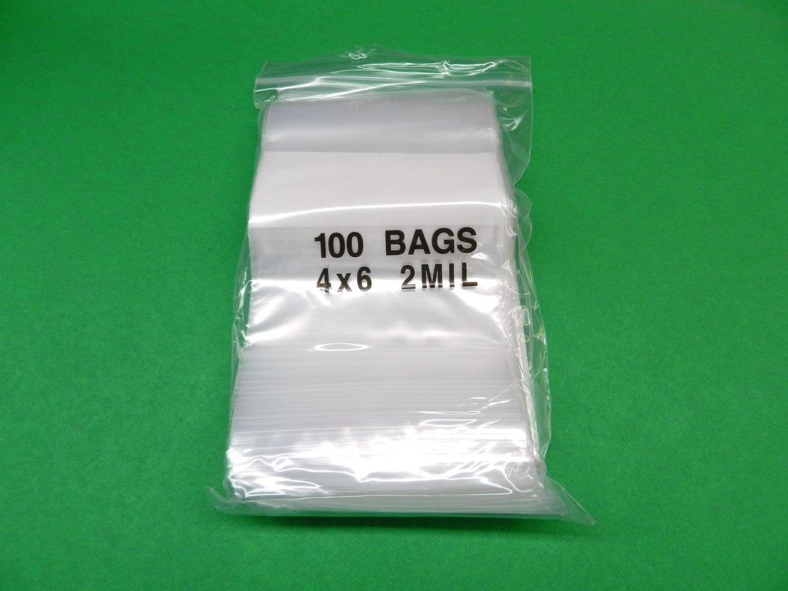 100 Zip Seal Bags 4 x 6 White Block 2mil Poly 4″x6″ Writable Resealable Clear